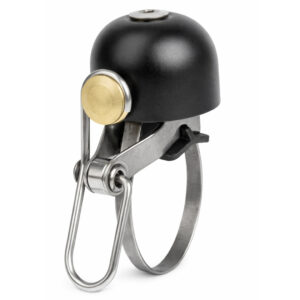 Sonnette ping M-WAVE BELLA C-YELL Ø35 mm laiton noir adaptable Solex, Mobylette et vélo